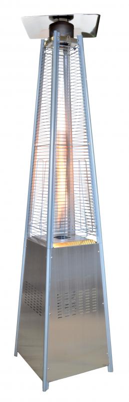 Outdoor Pyramid-Style Patio Heater with Stainless Steel Body